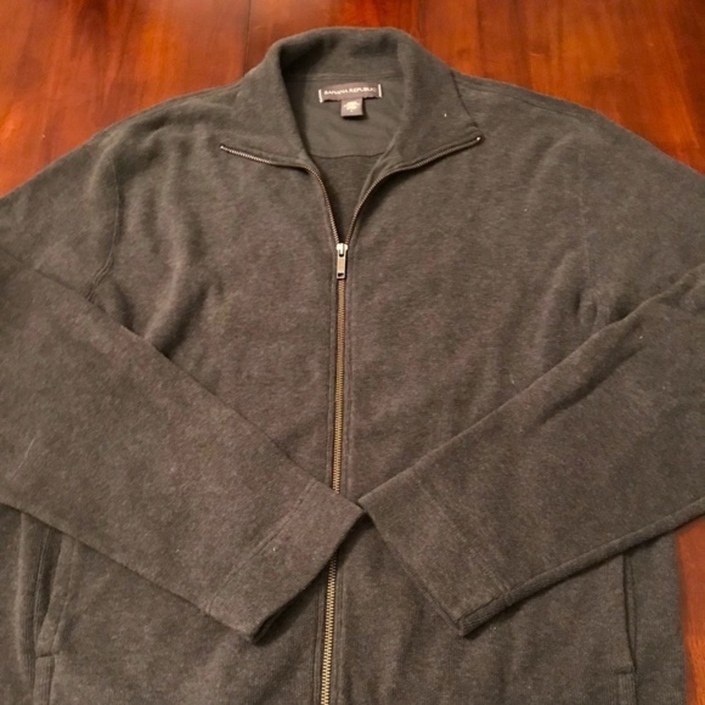 Banana Republic Men’s Gray Double Zip Cardigan L